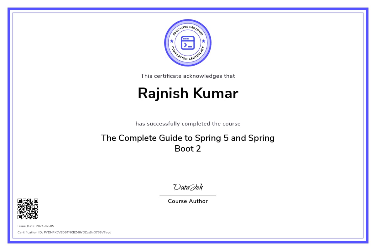 Personalized Path Certificate