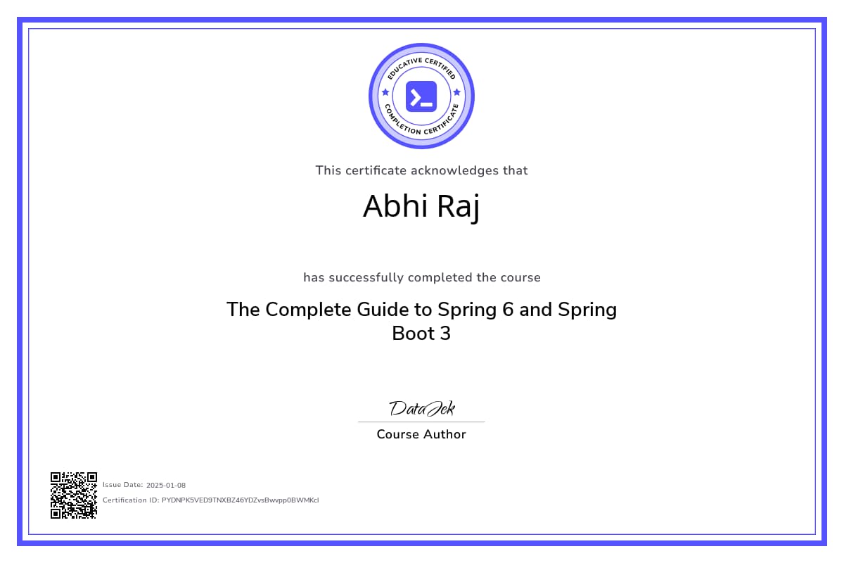 Course Certificate