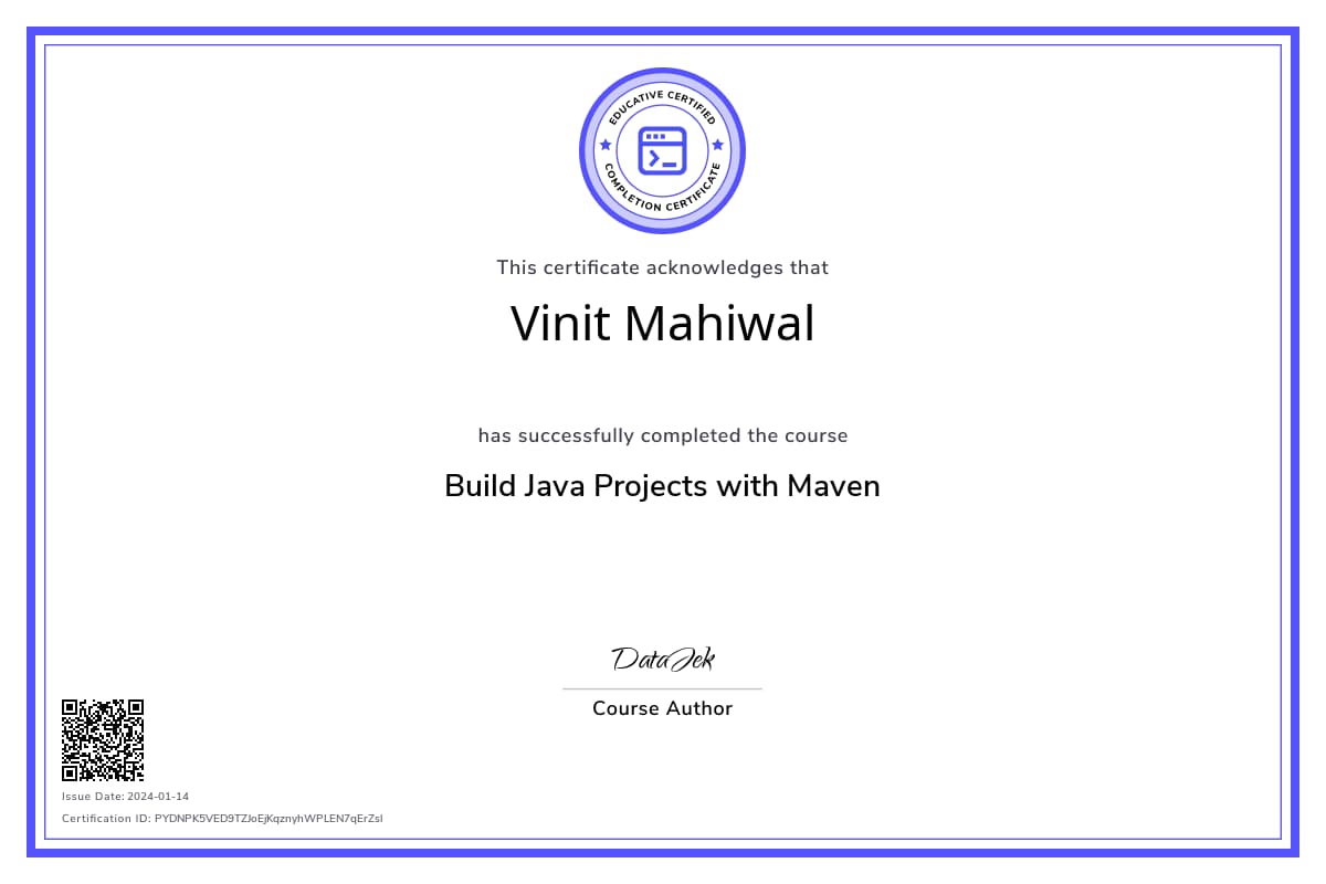 Personalized Path Certificate