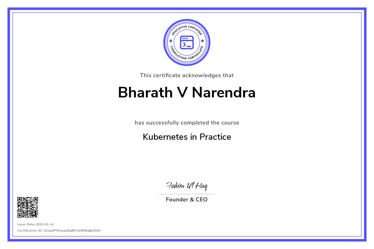 Personalized Path Certificate