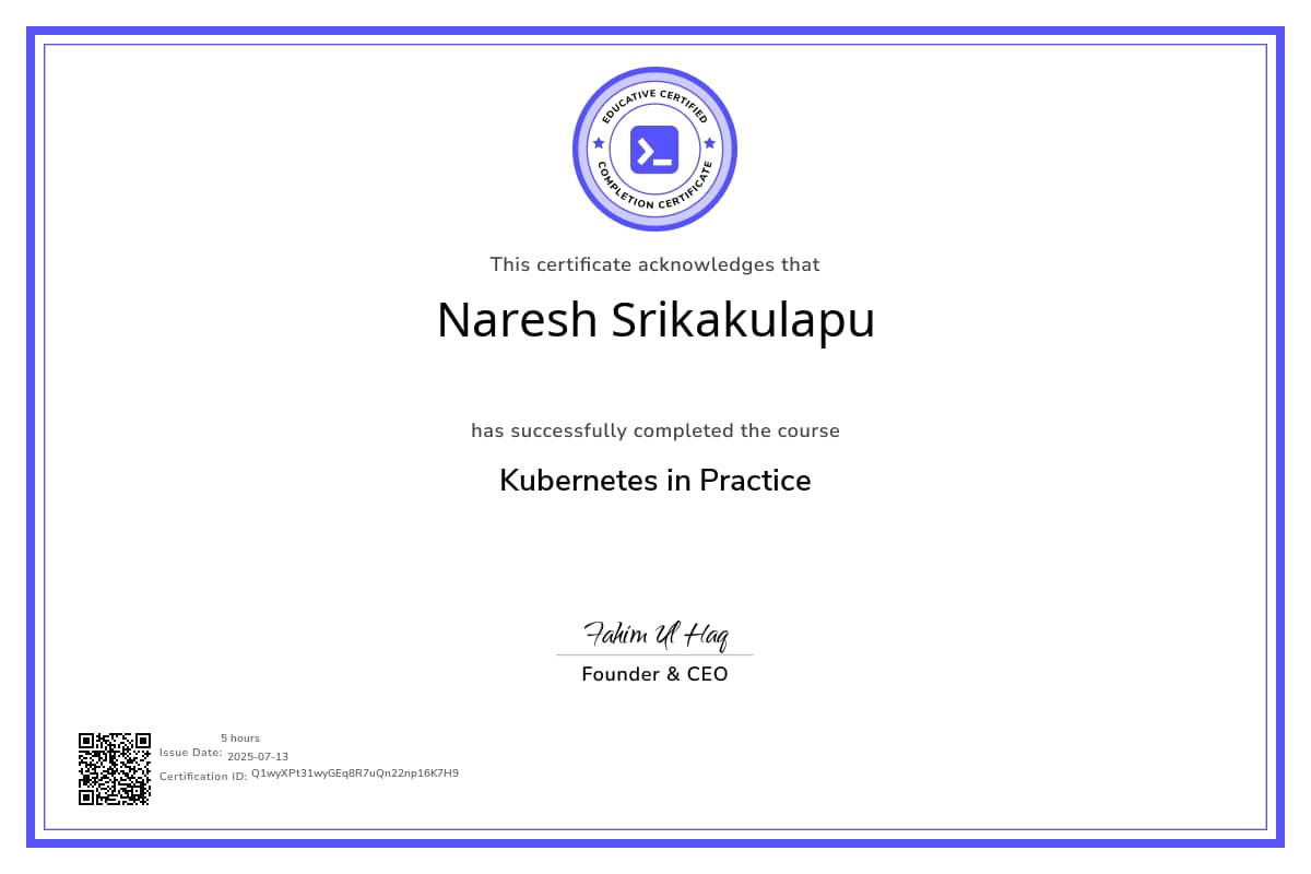 Course Certificate
