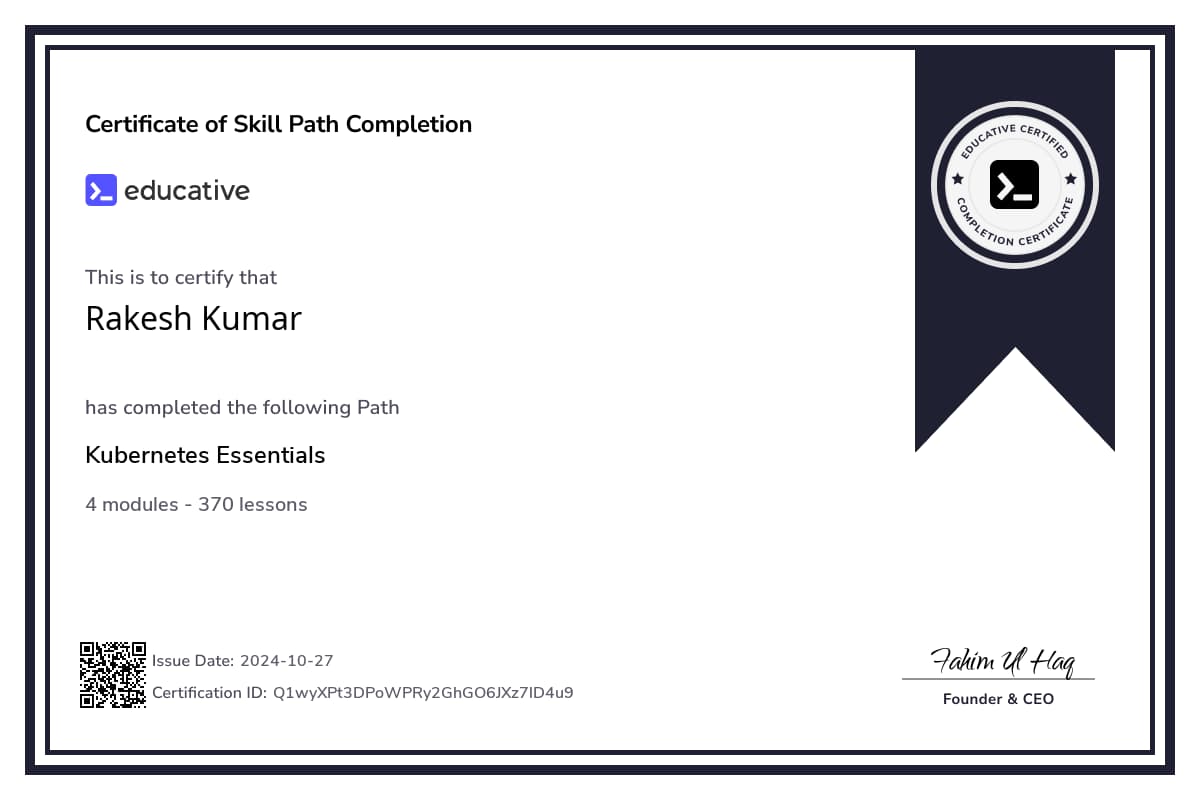 Path Certificate