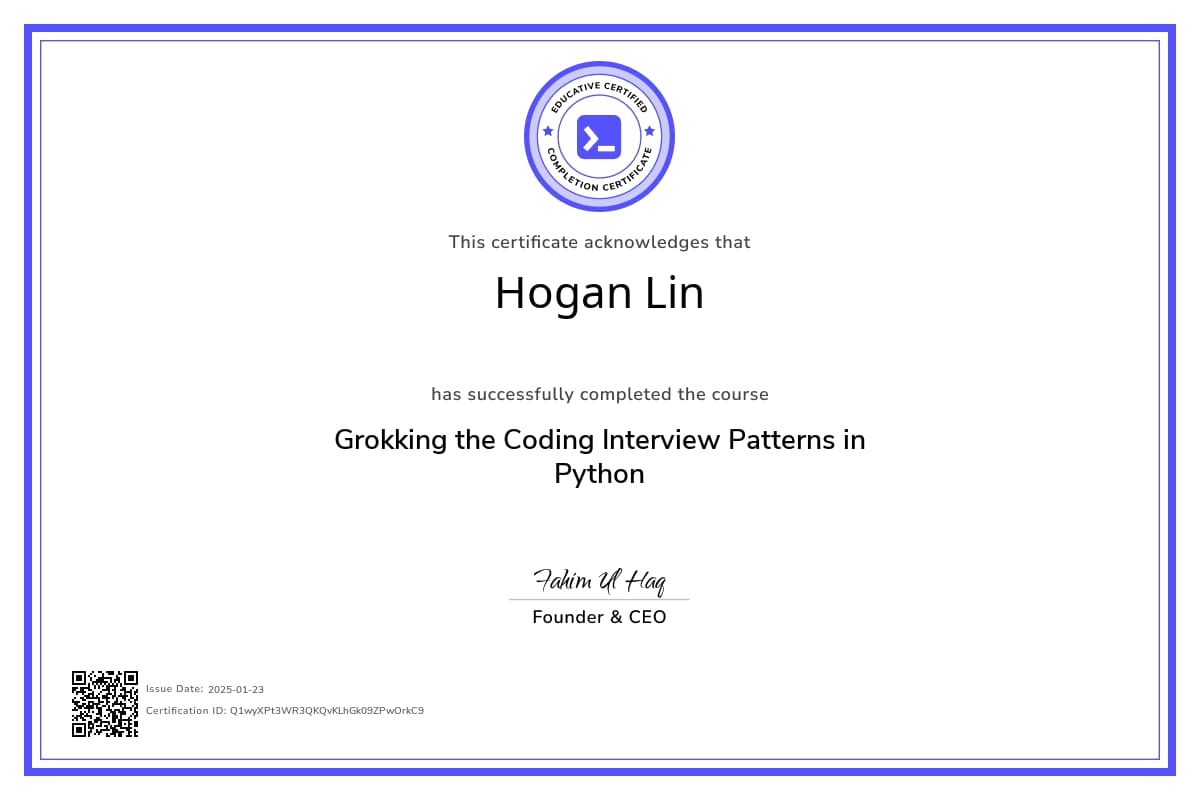 Course Certificate