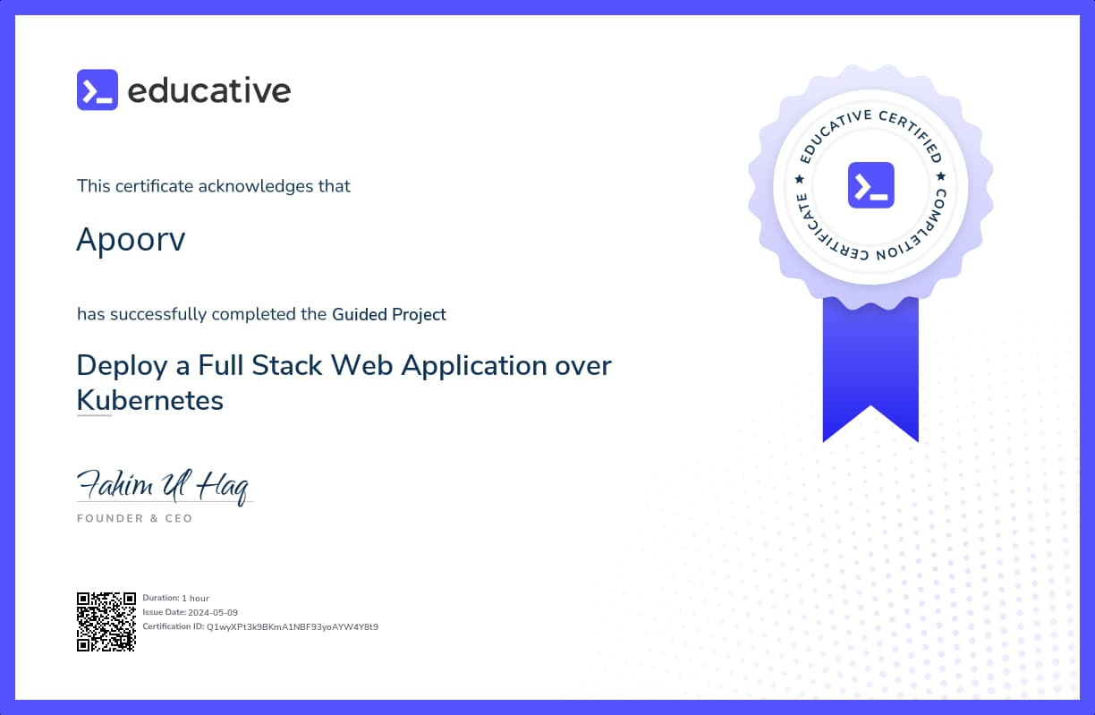 Project Certificate