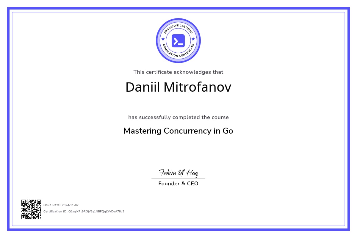 Course Certificate