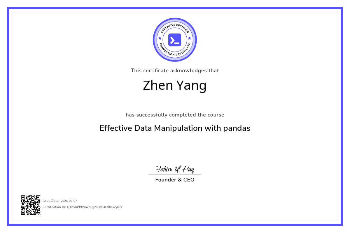 Course Certificate