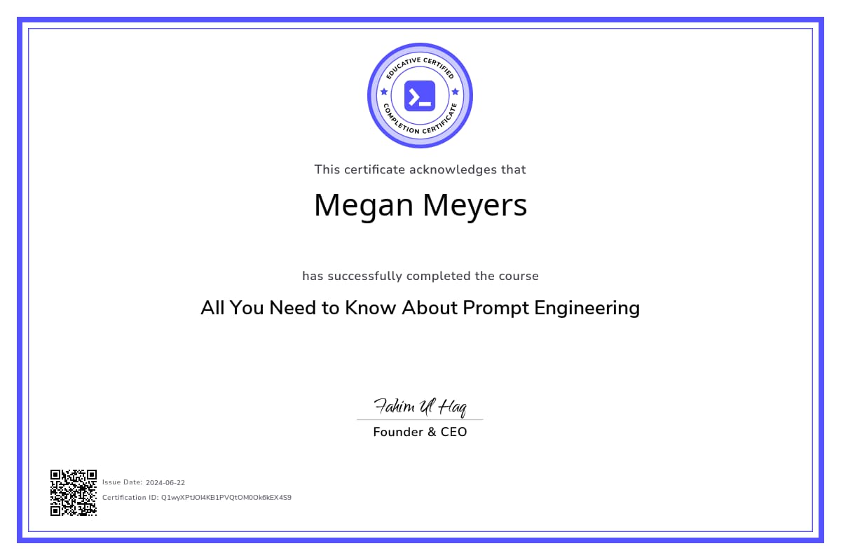 Course Certificate