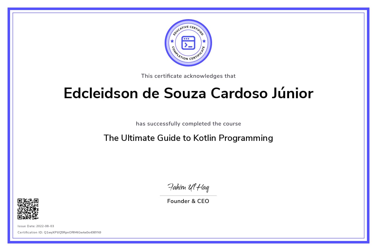 Personalized Path Certificate