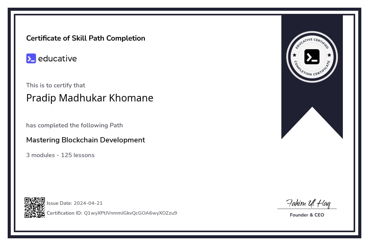 Path Certificate