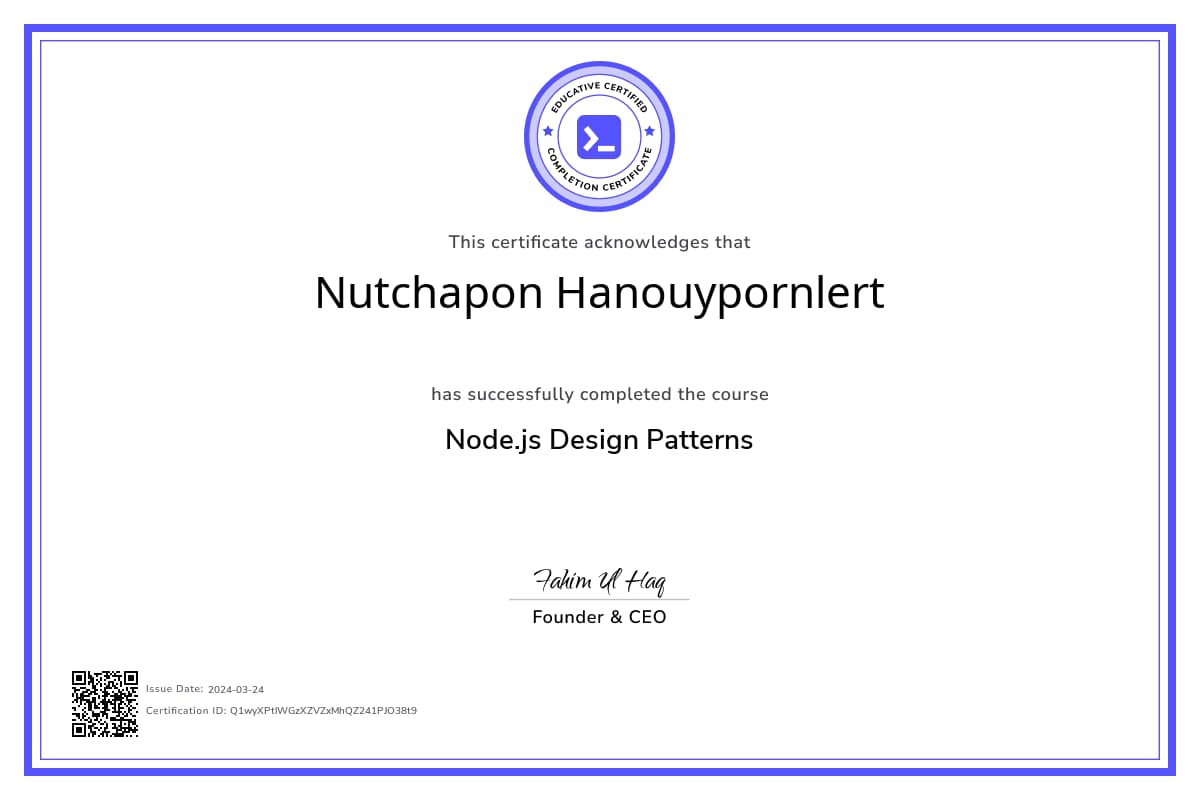 Course Certificate