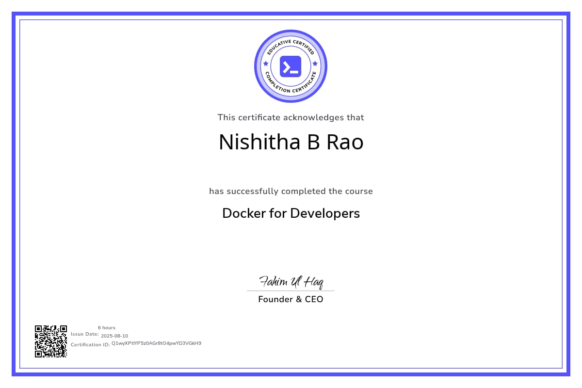 Course Certificate