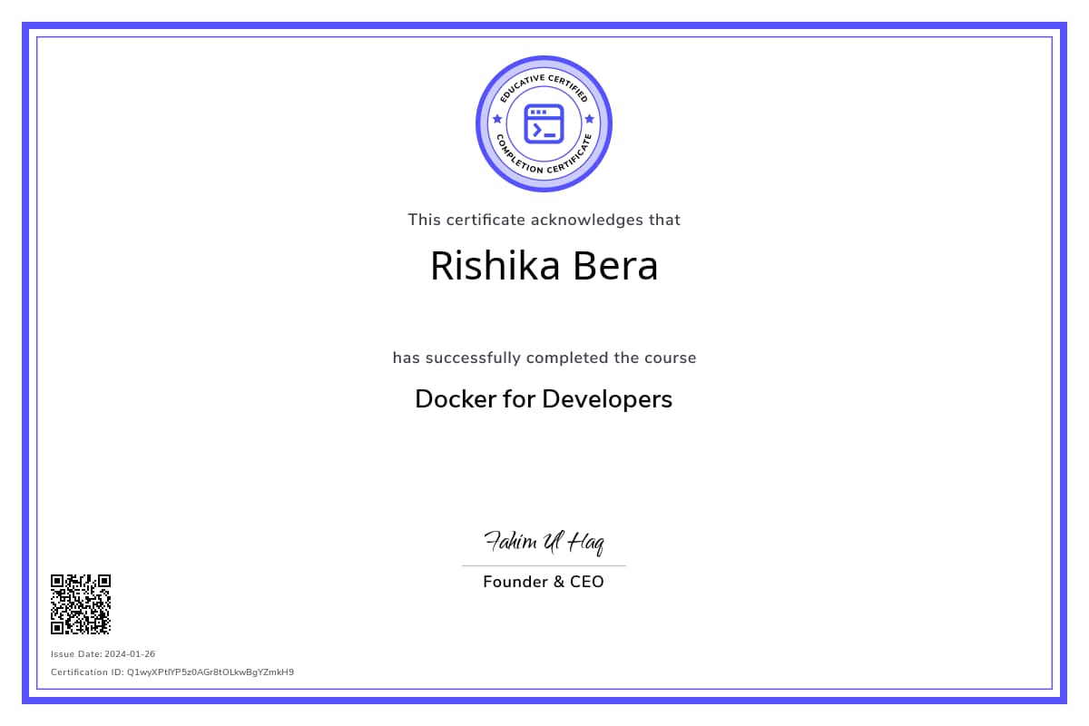 Course Certificate