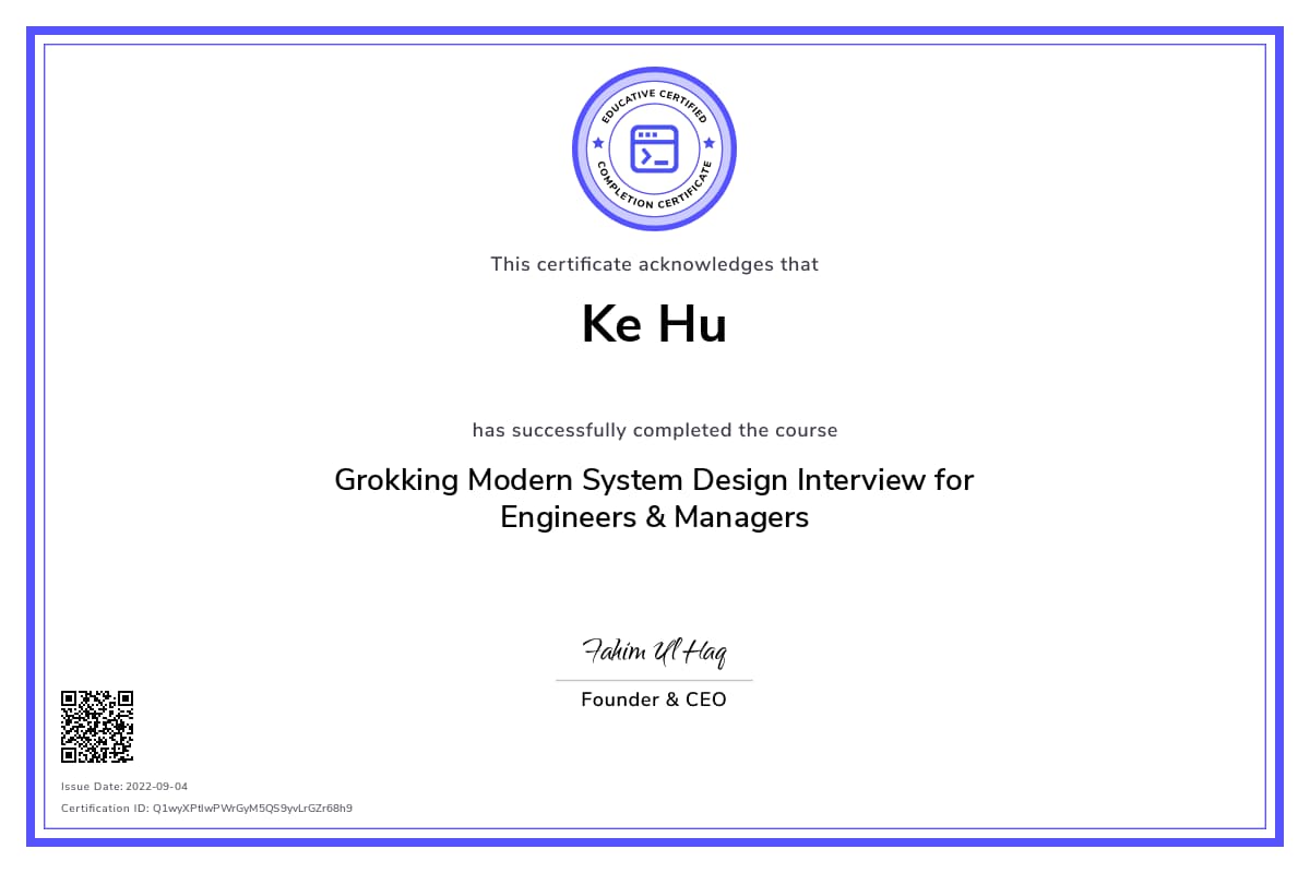 Personalized Path Certificate