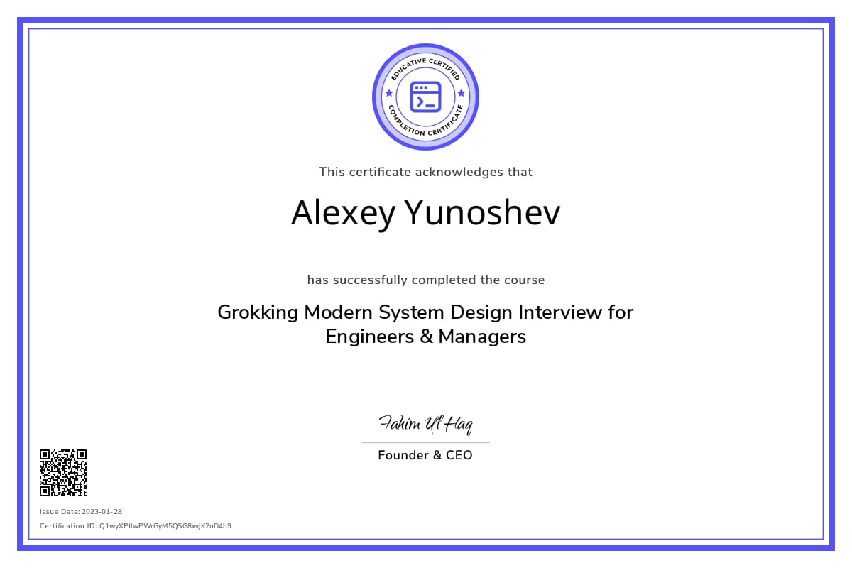 Course Certificate