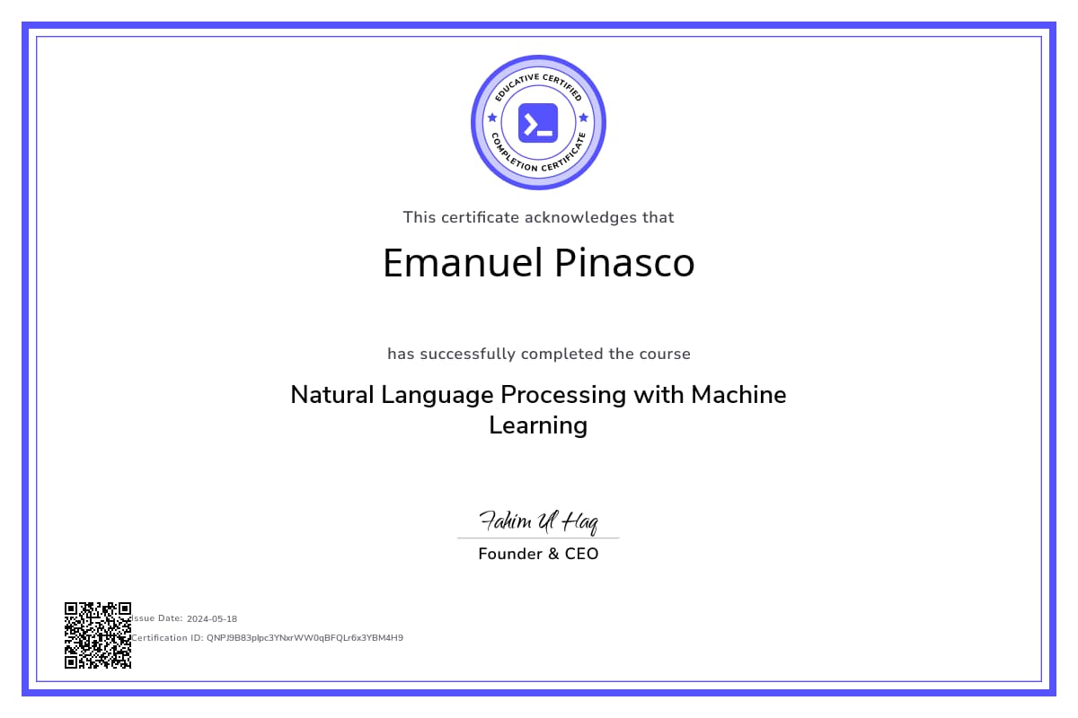 Course Certificate