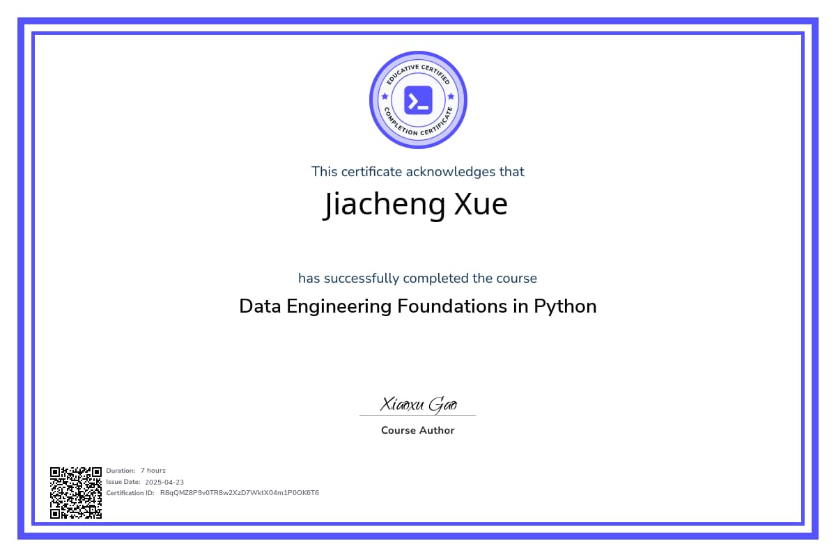 Course Certificate