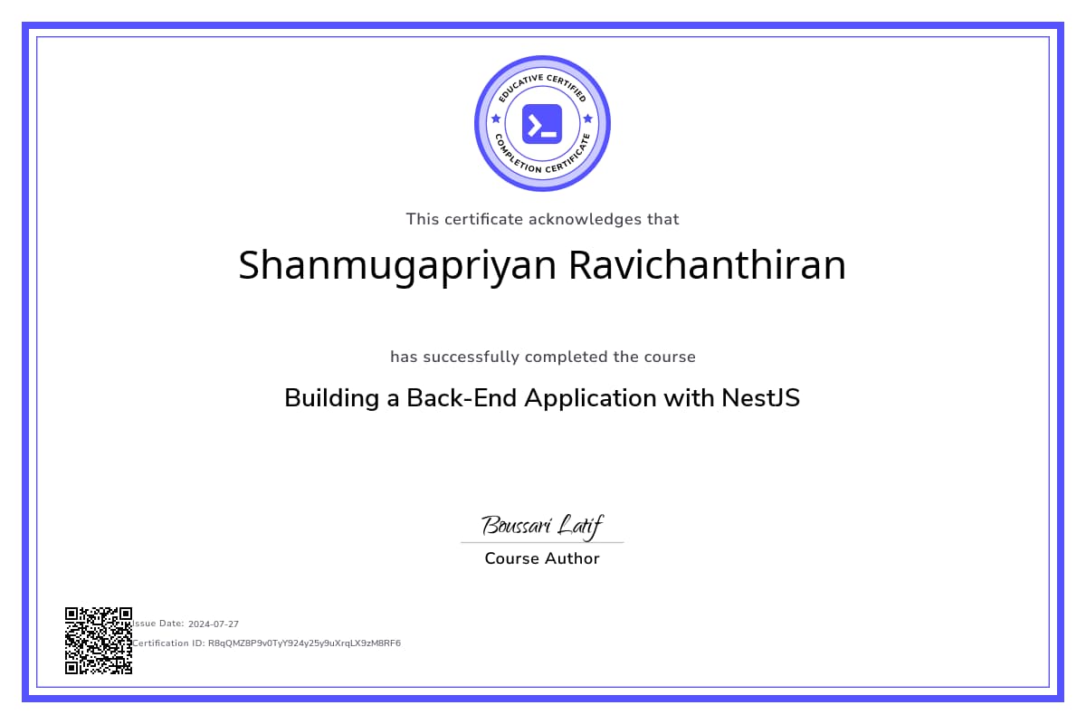 Course Certificate
