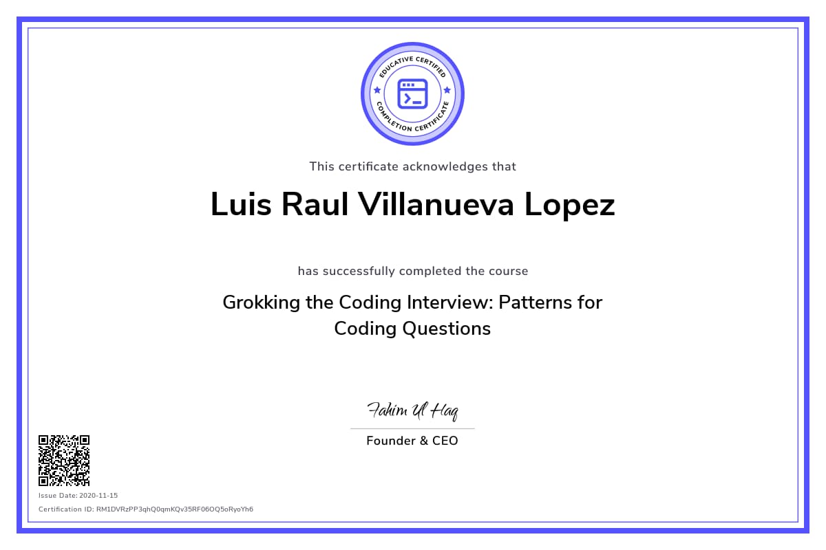 Personalized Path Certificate