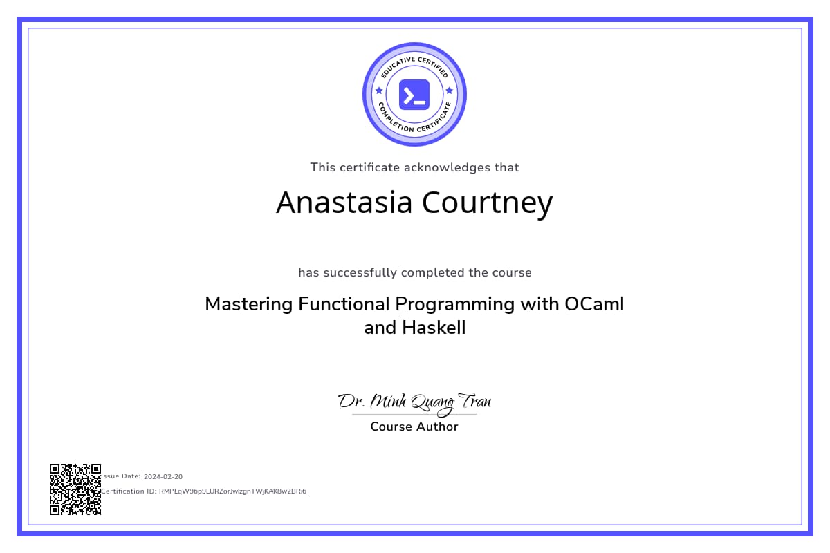 Course Certificate