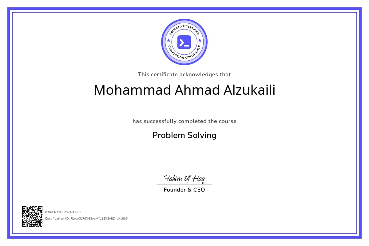 Course Certificate