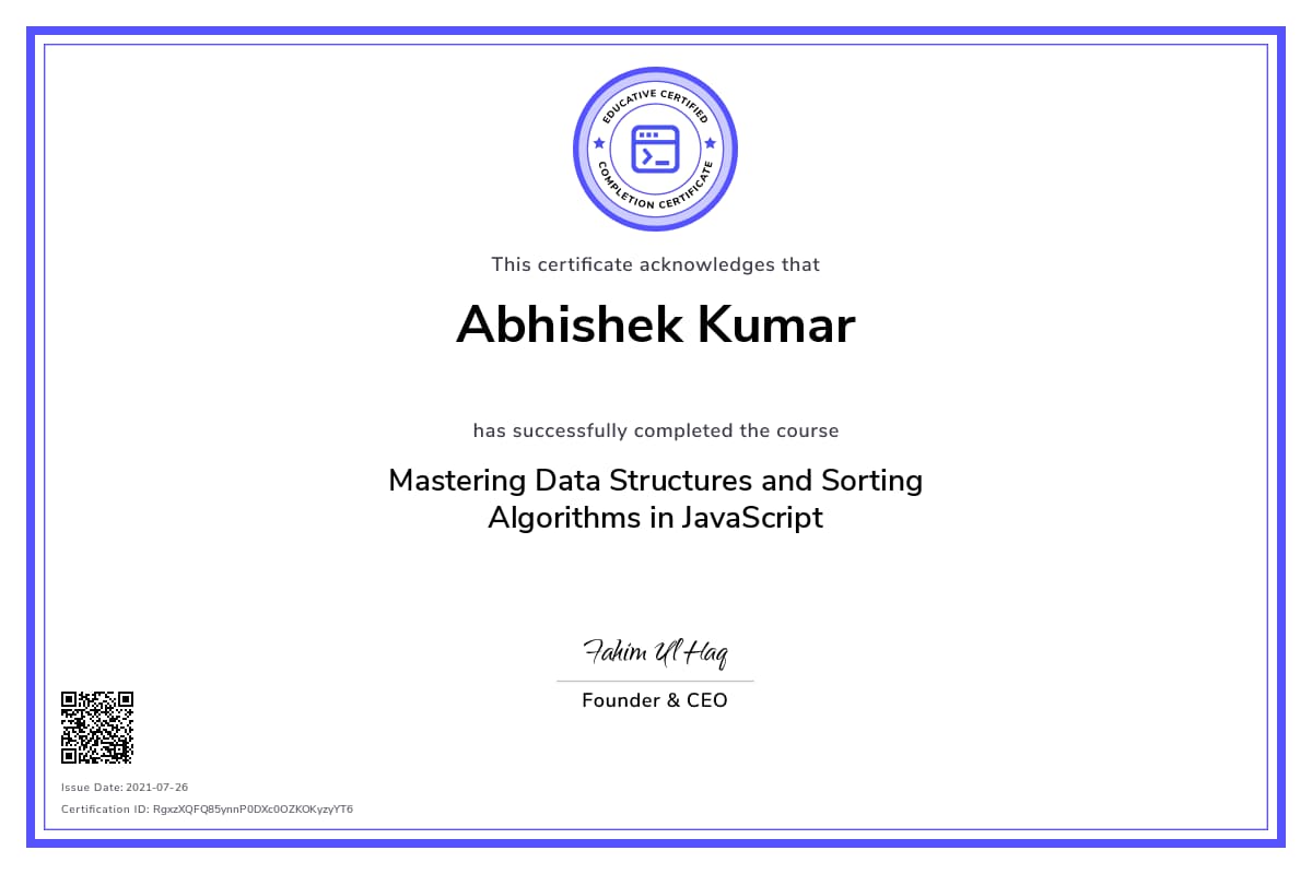 Personalized Path Certificate