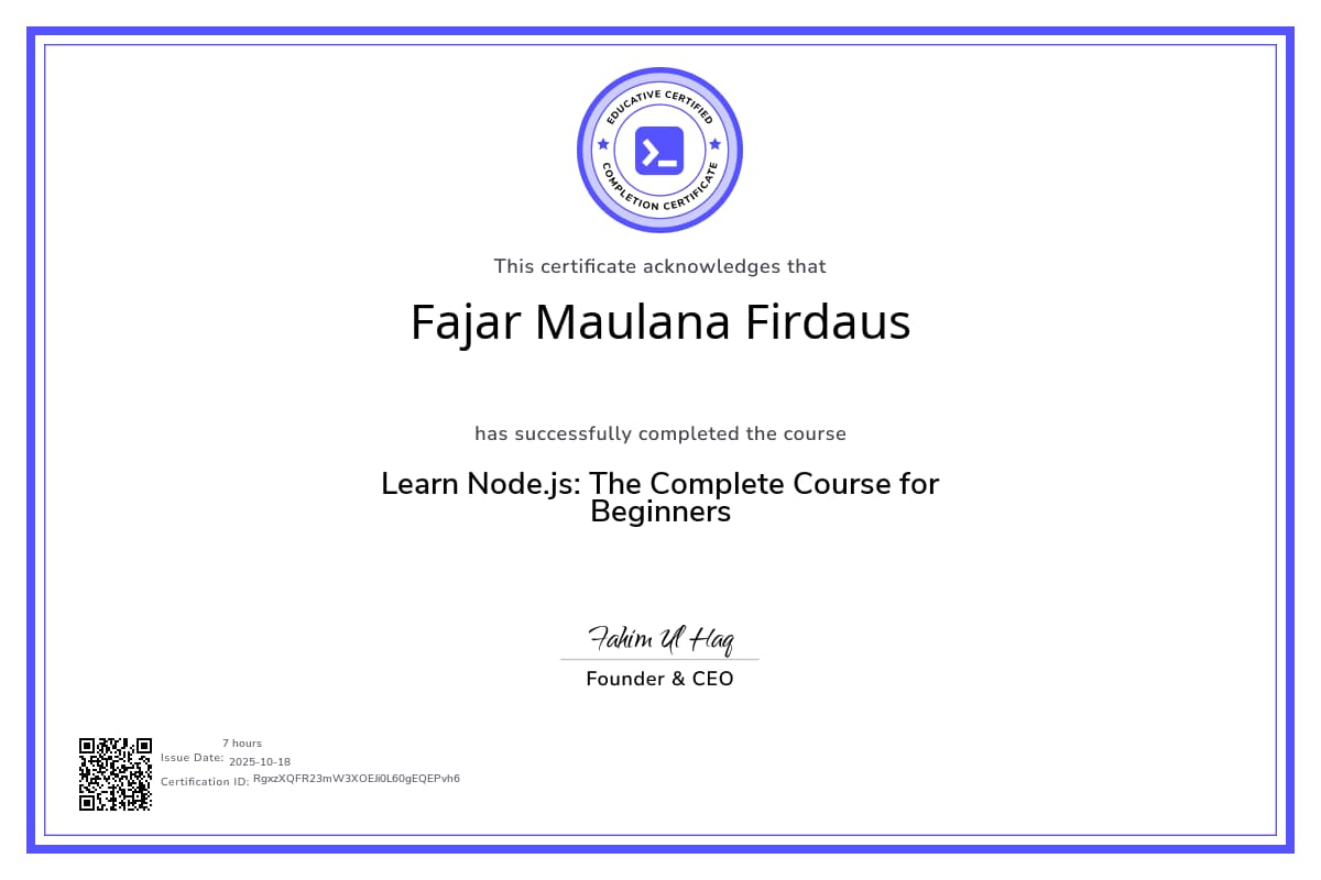 Course Certificate