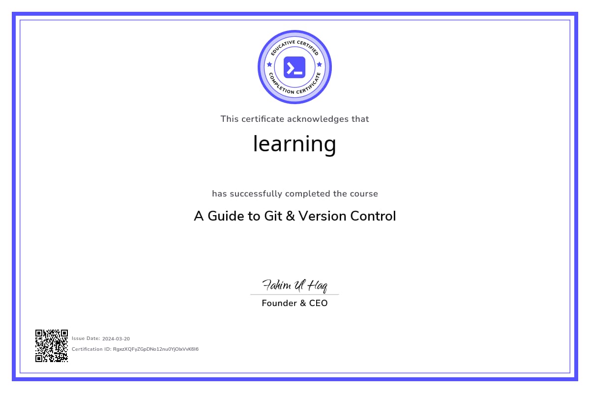 Course Certificate