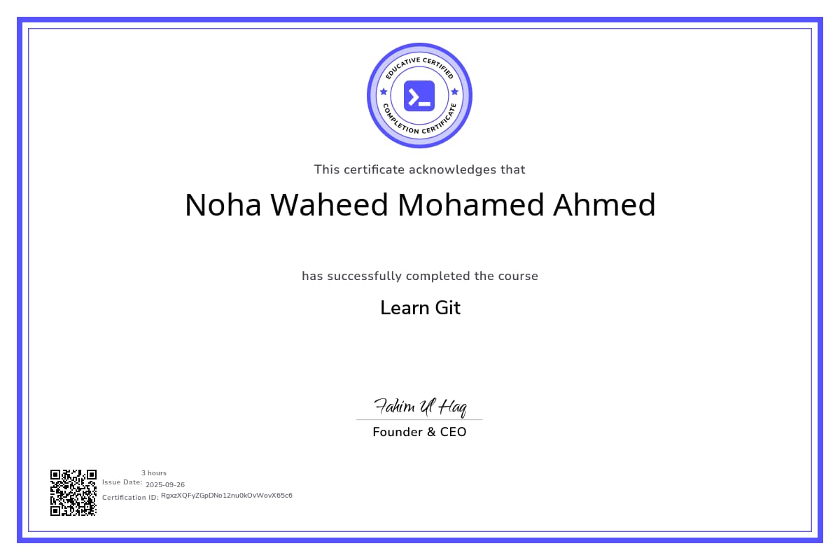 Course Certificate