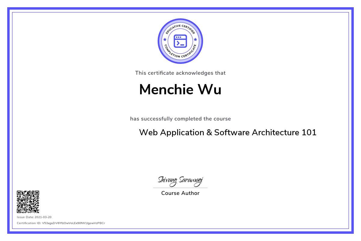 Personalized Path Certificate