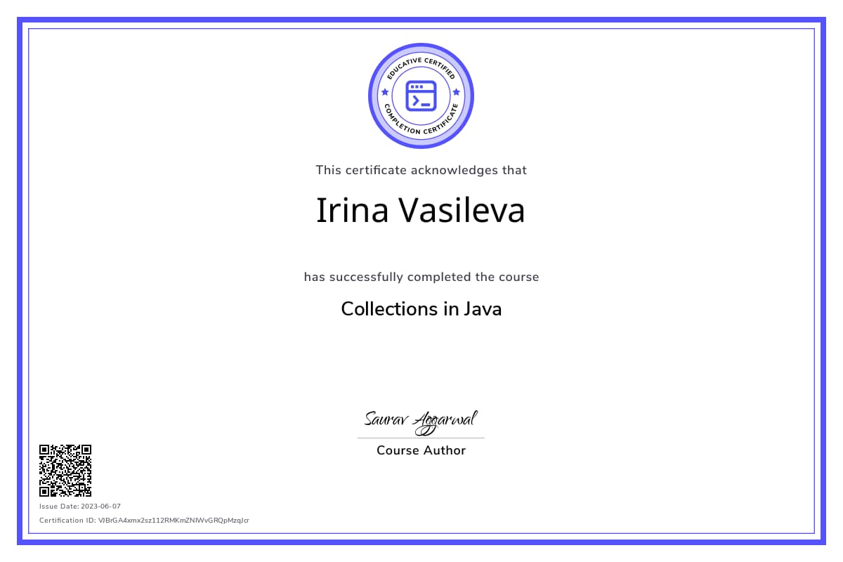 Course Certificate