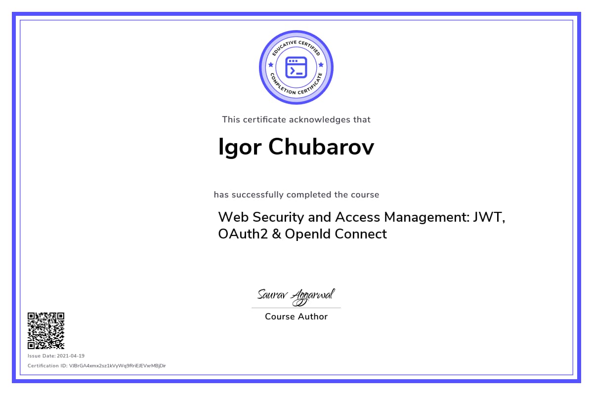 Personalized Path Certificate