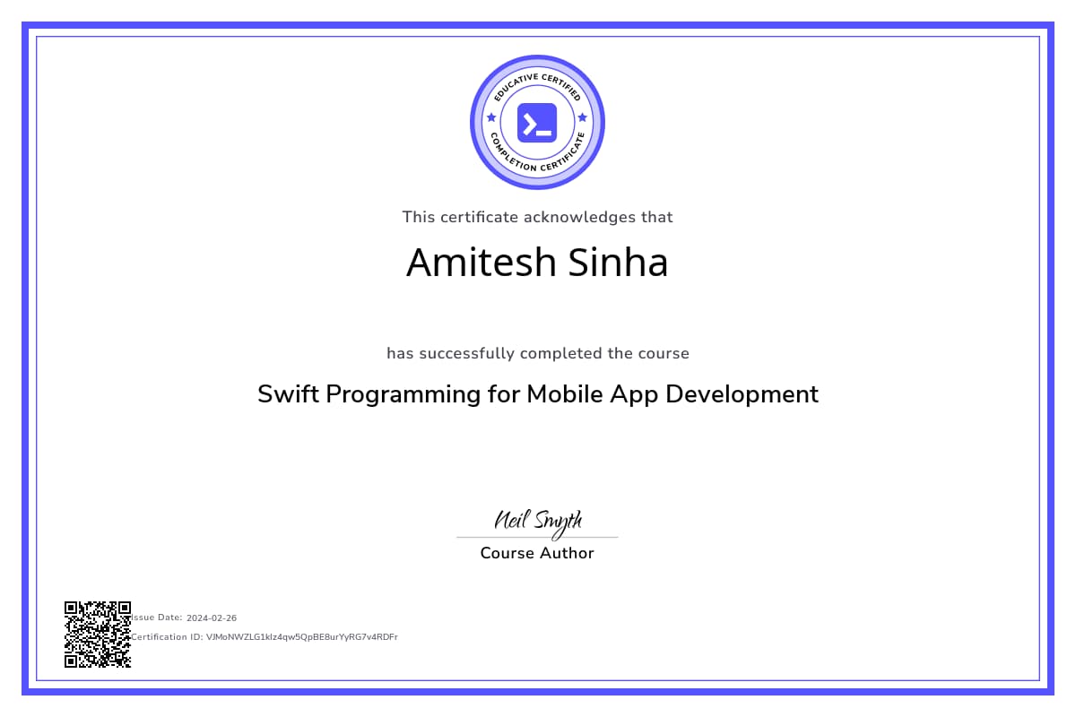 Course Certificate