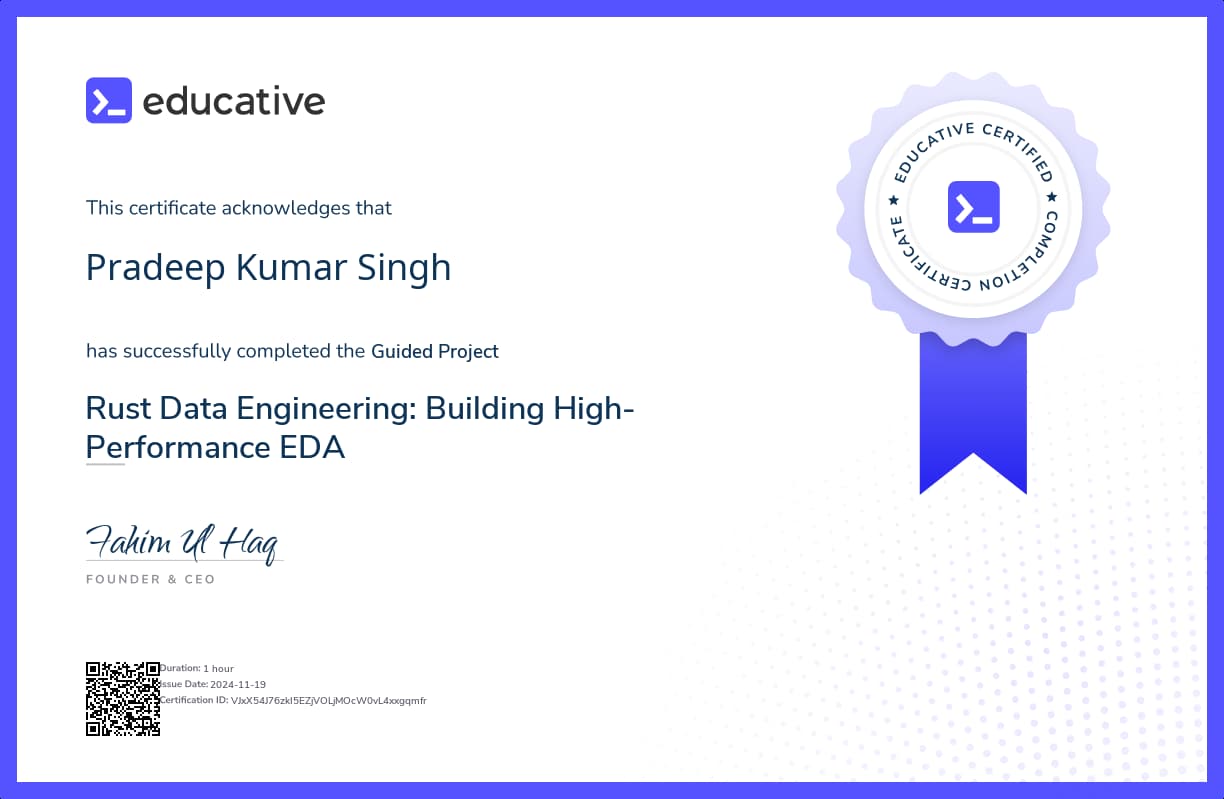 Project Certificate