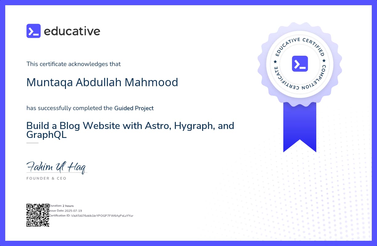 Project Certificate