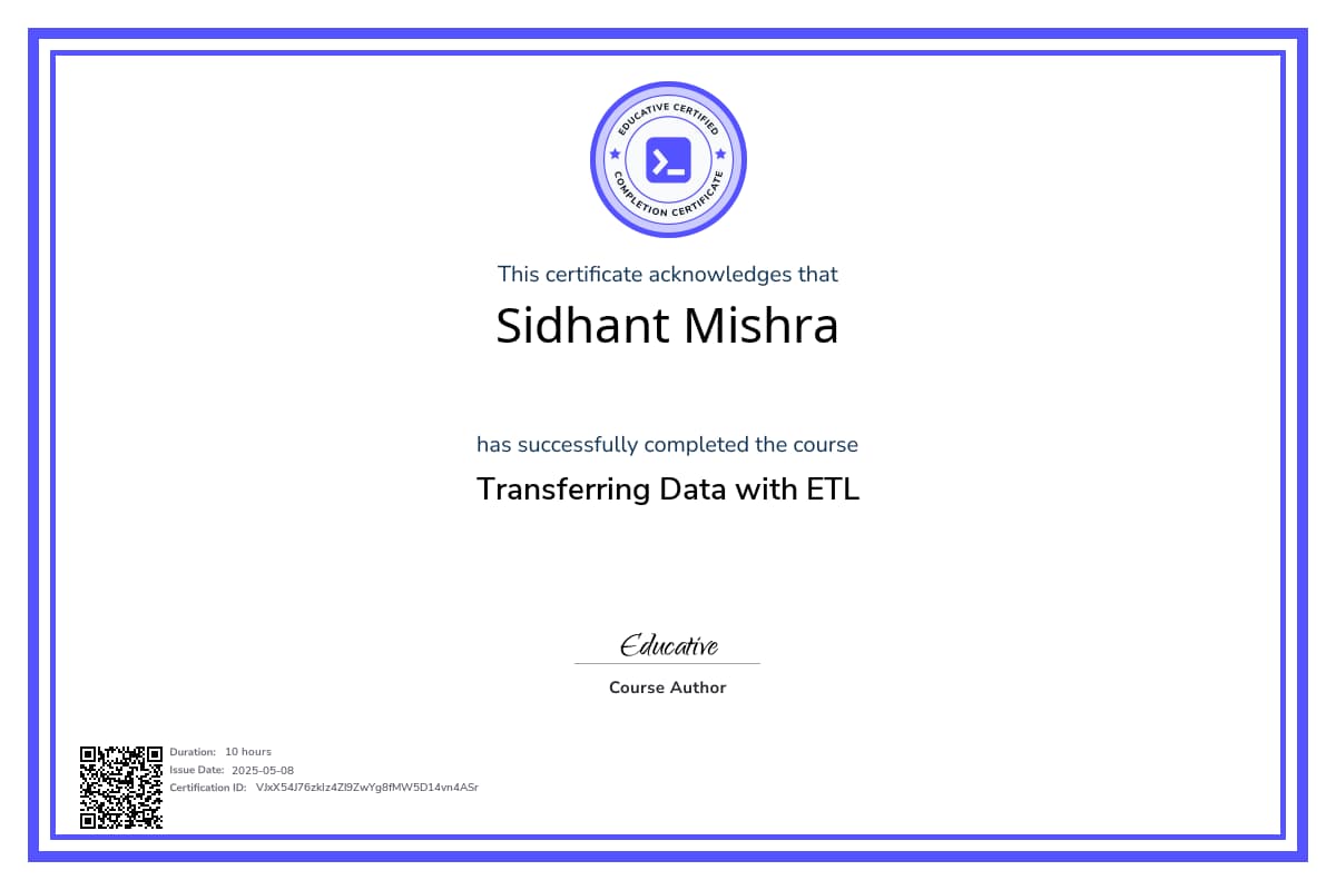Course Certificate