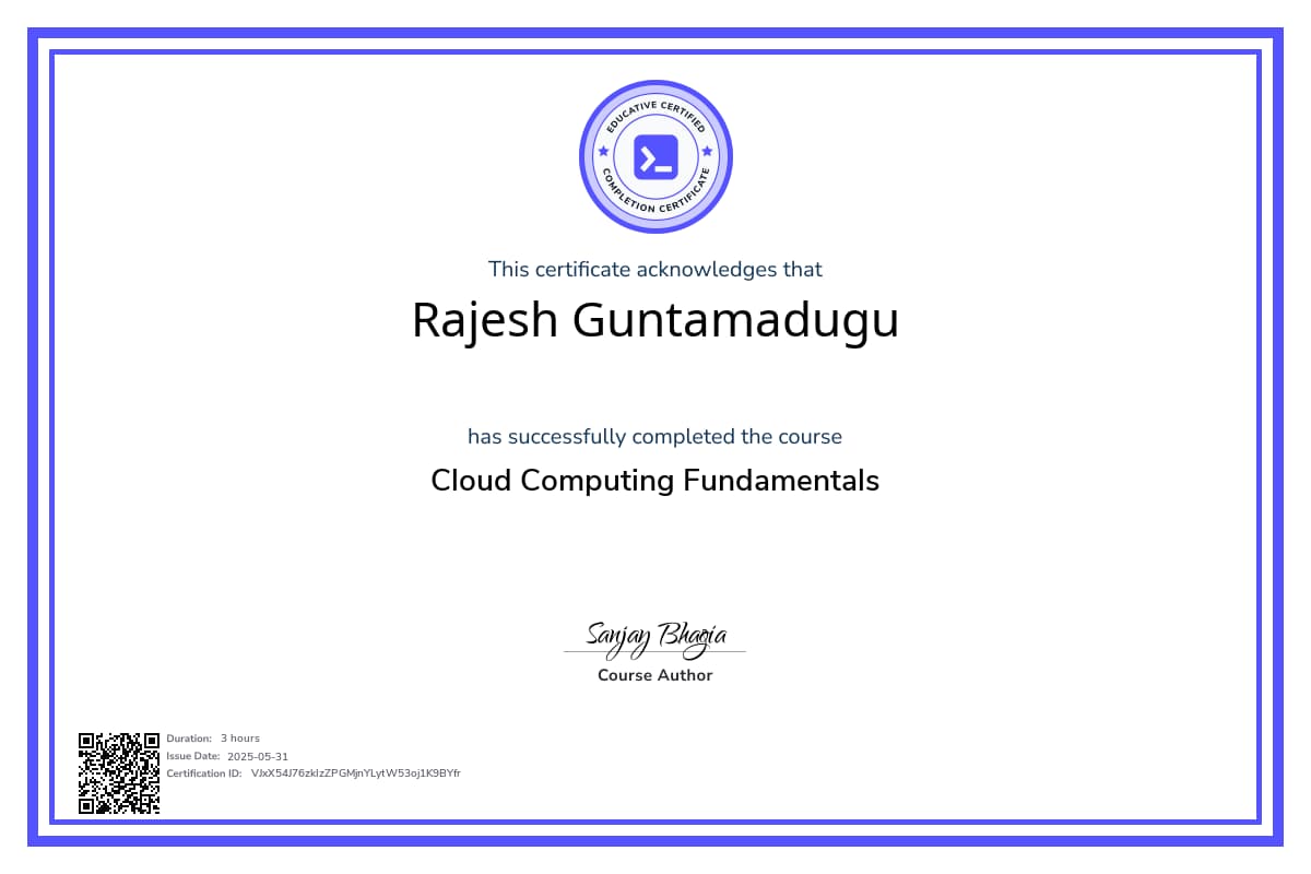 Course Certificate