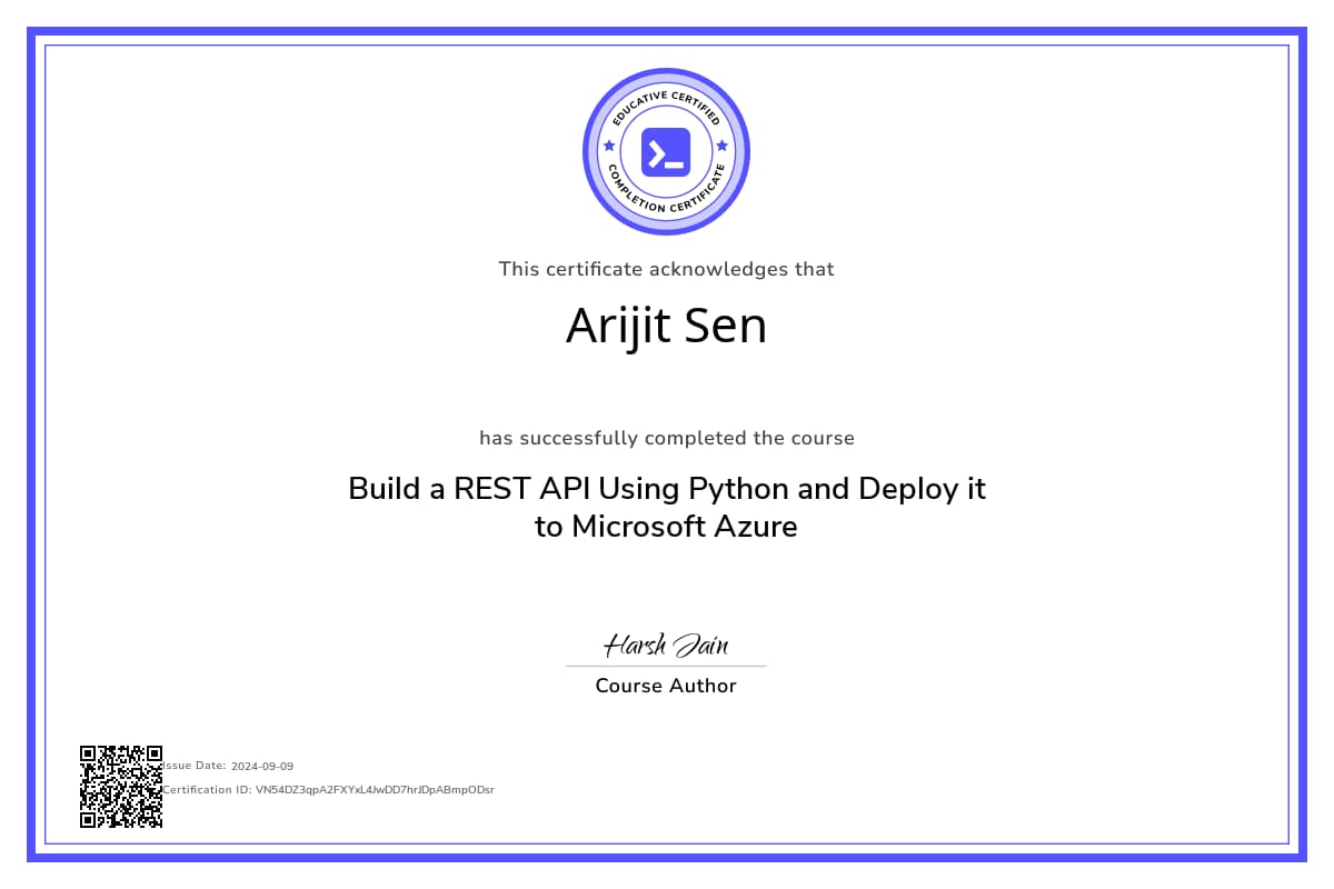 Course Certificate