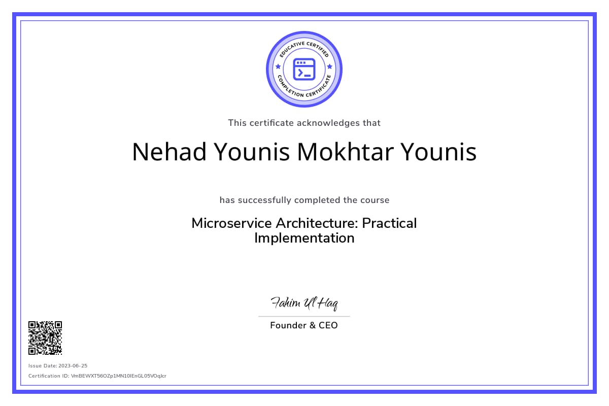 Course Certificate