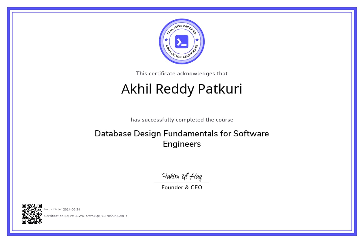 Course Certificate