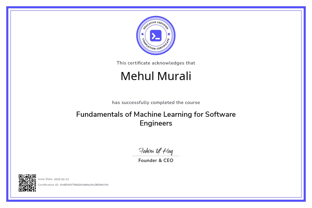 Course Certificate