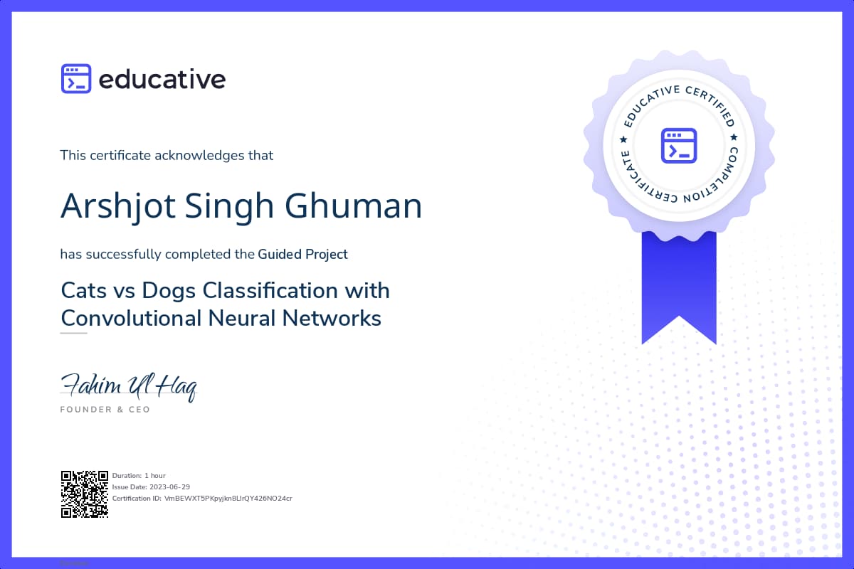 Project Certificate