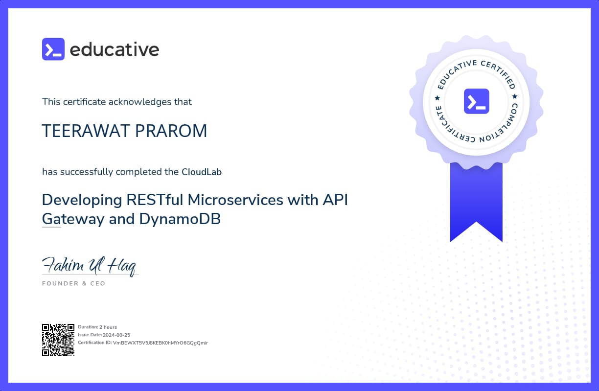 Cloud Lab Certificate