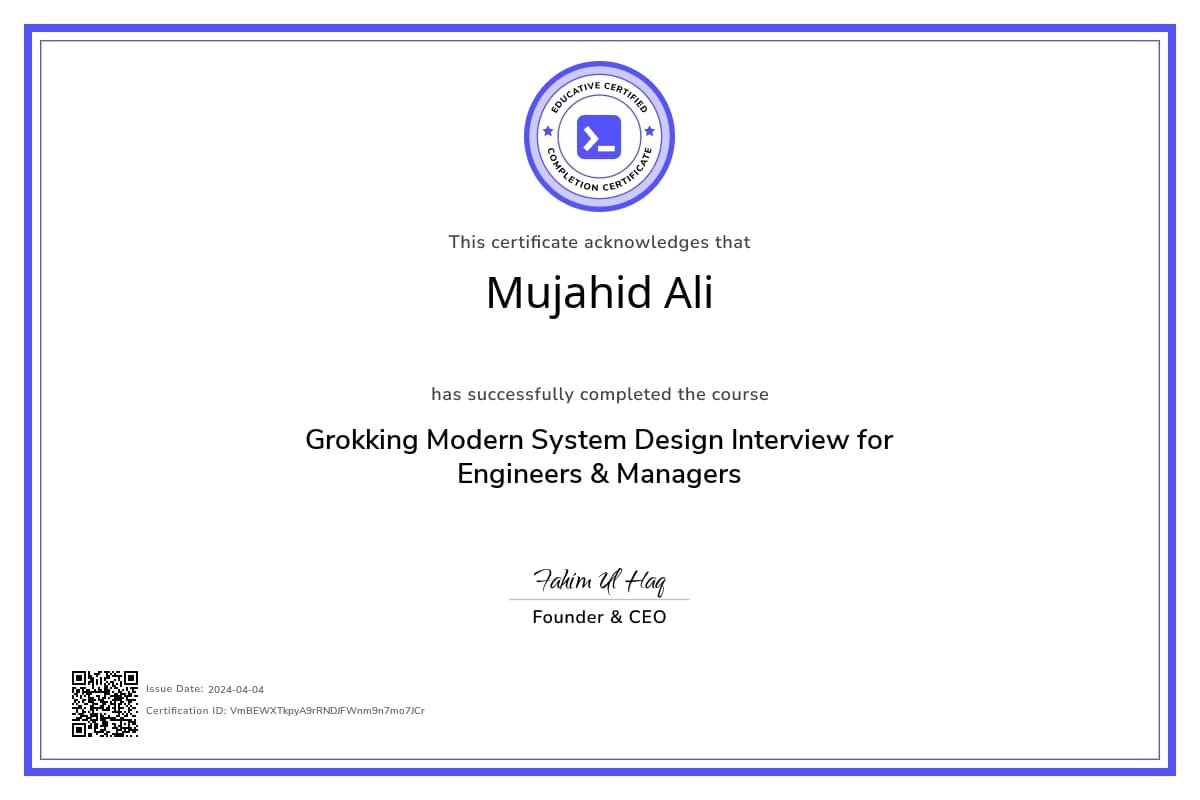 Course Certificate