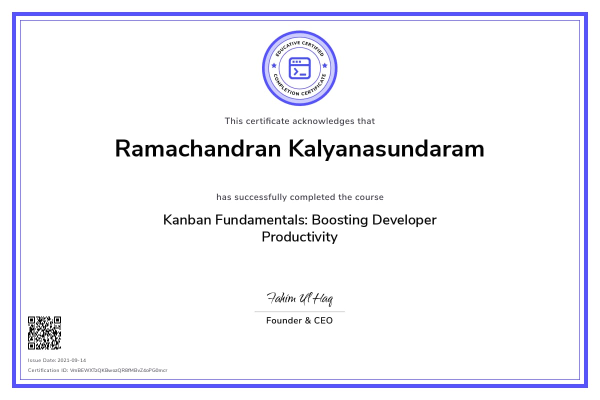 Personalized Path Certificate