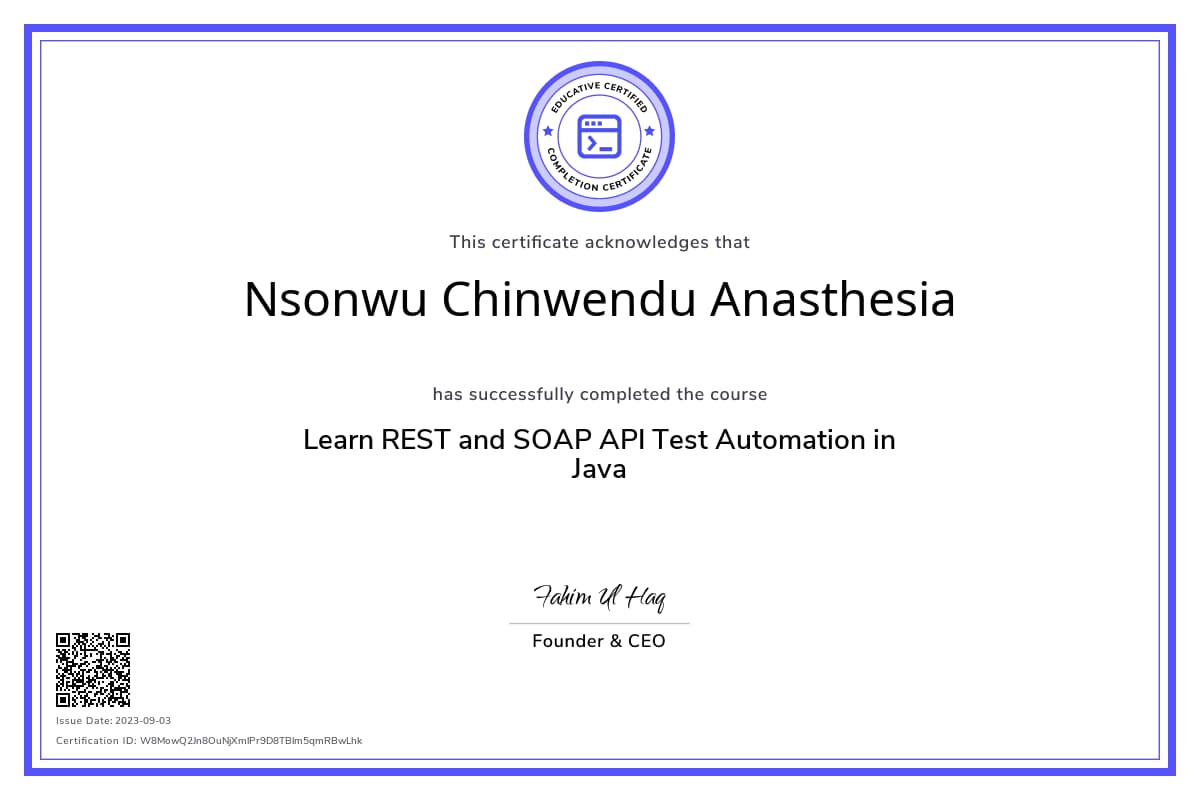 Course Certificate