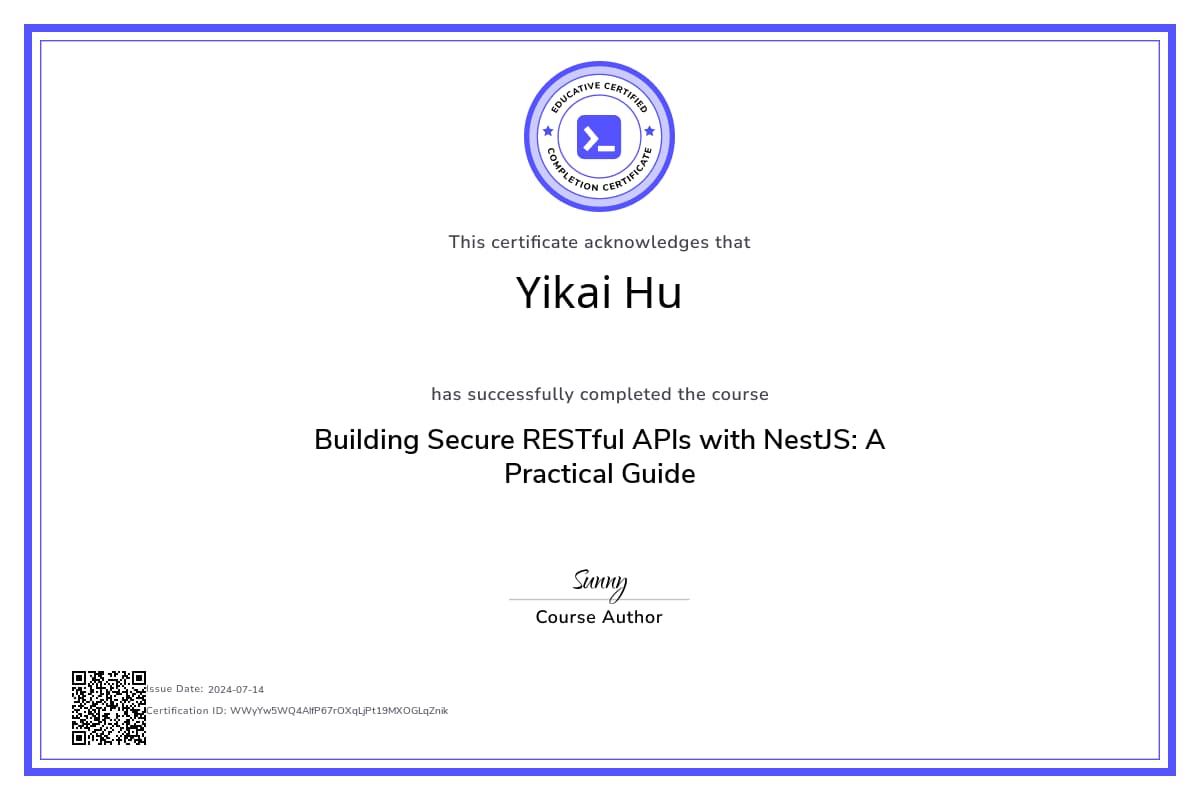 Course Certificate