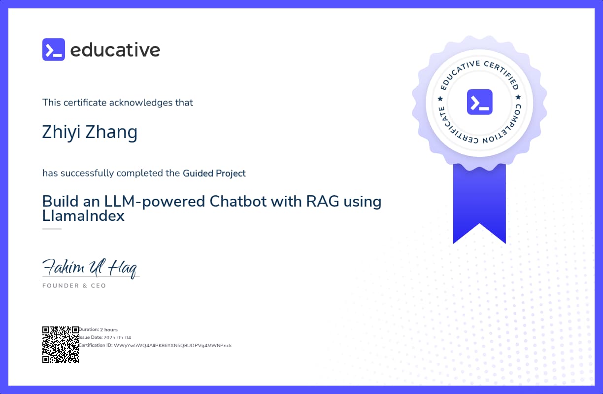 Project Certificate