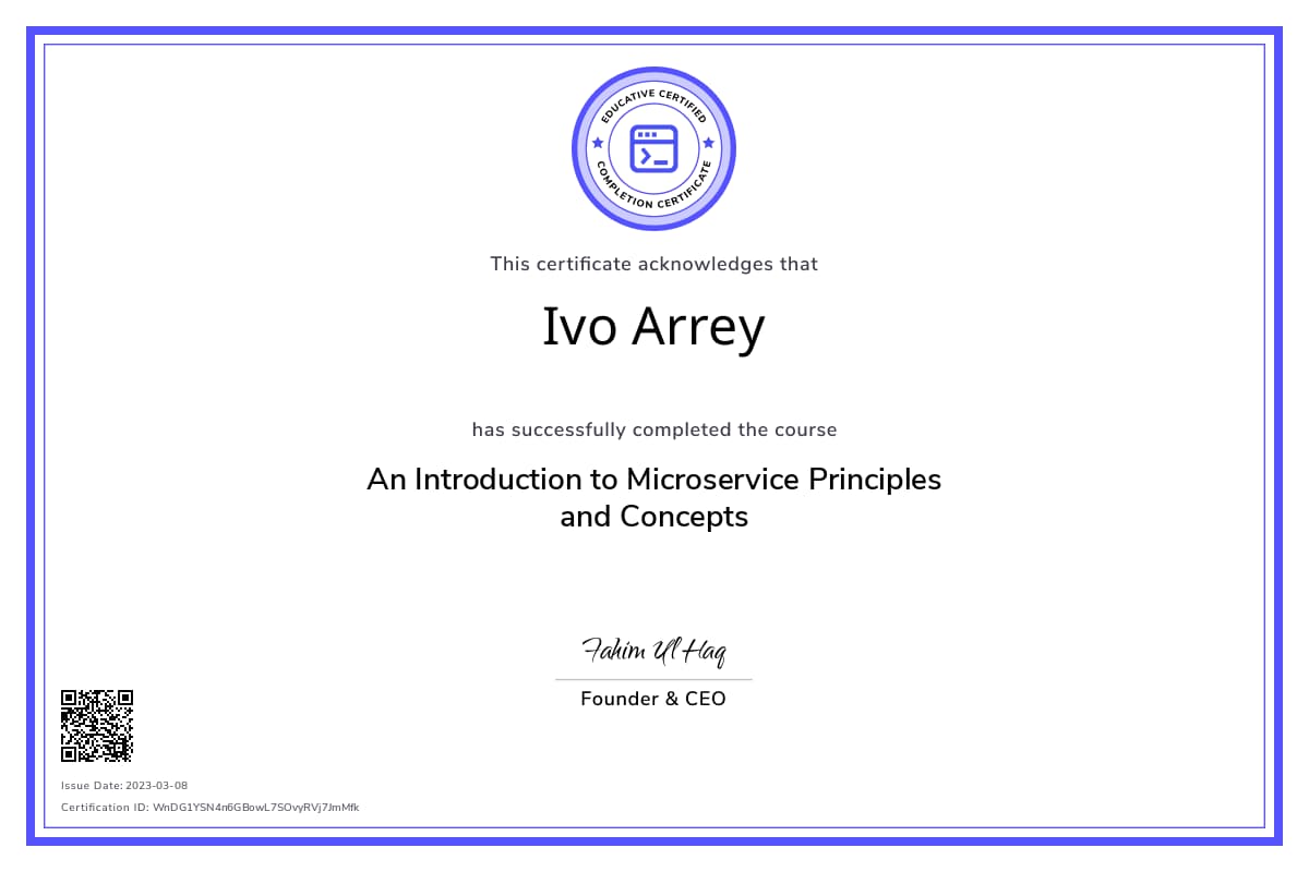 Course Certificate
