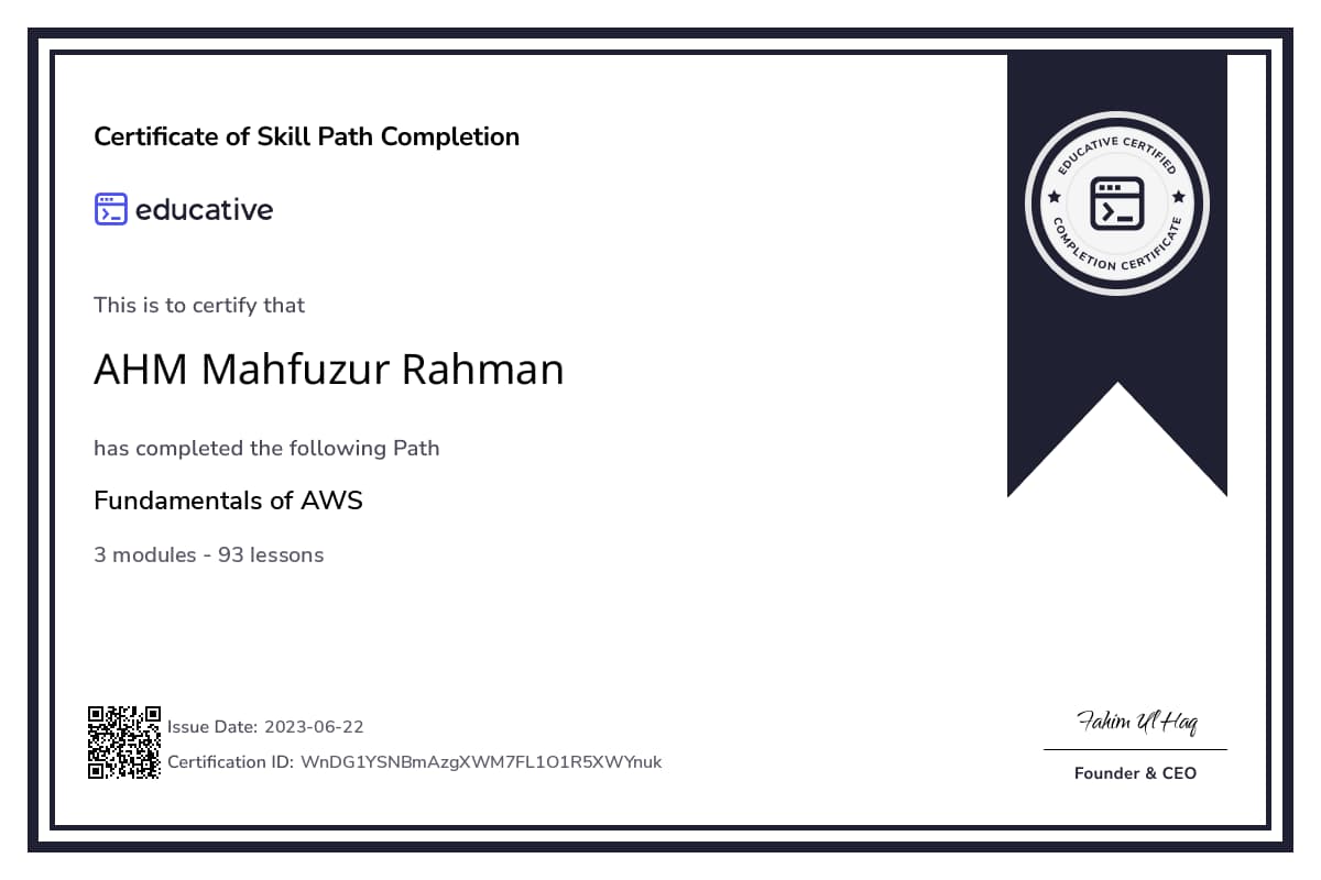 Path Certificate