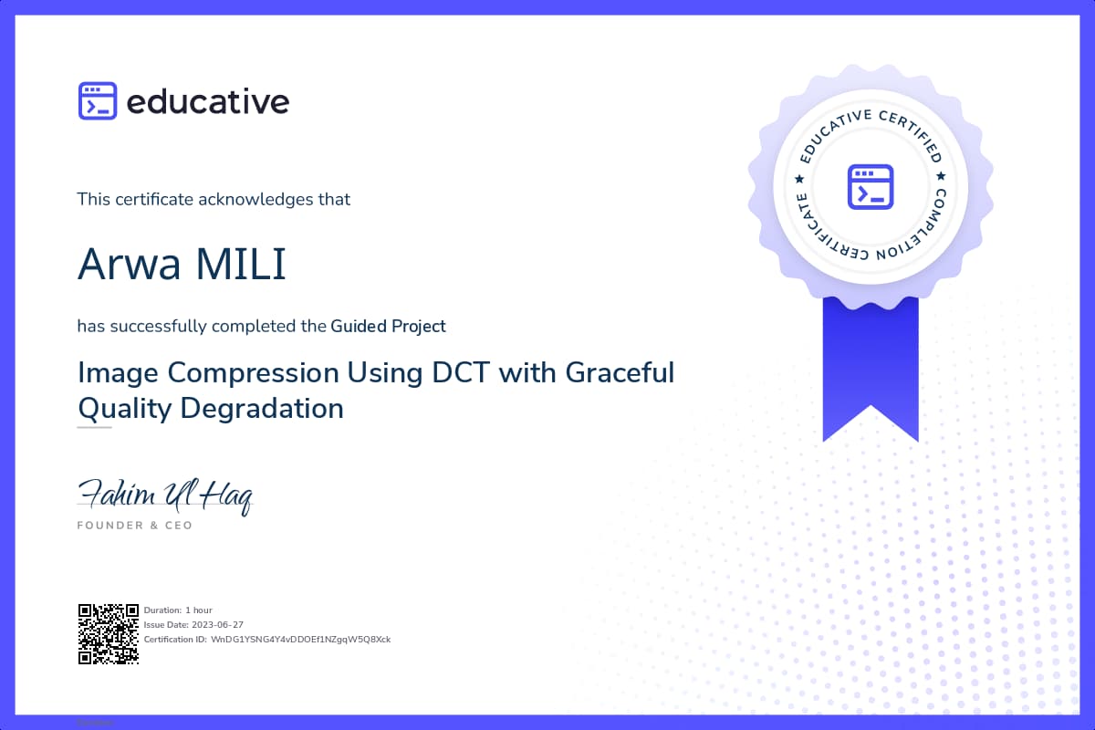 Project Certificate